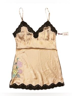 Gold Hawk Peach Nectar Silk Lace Camisole Size M NWT